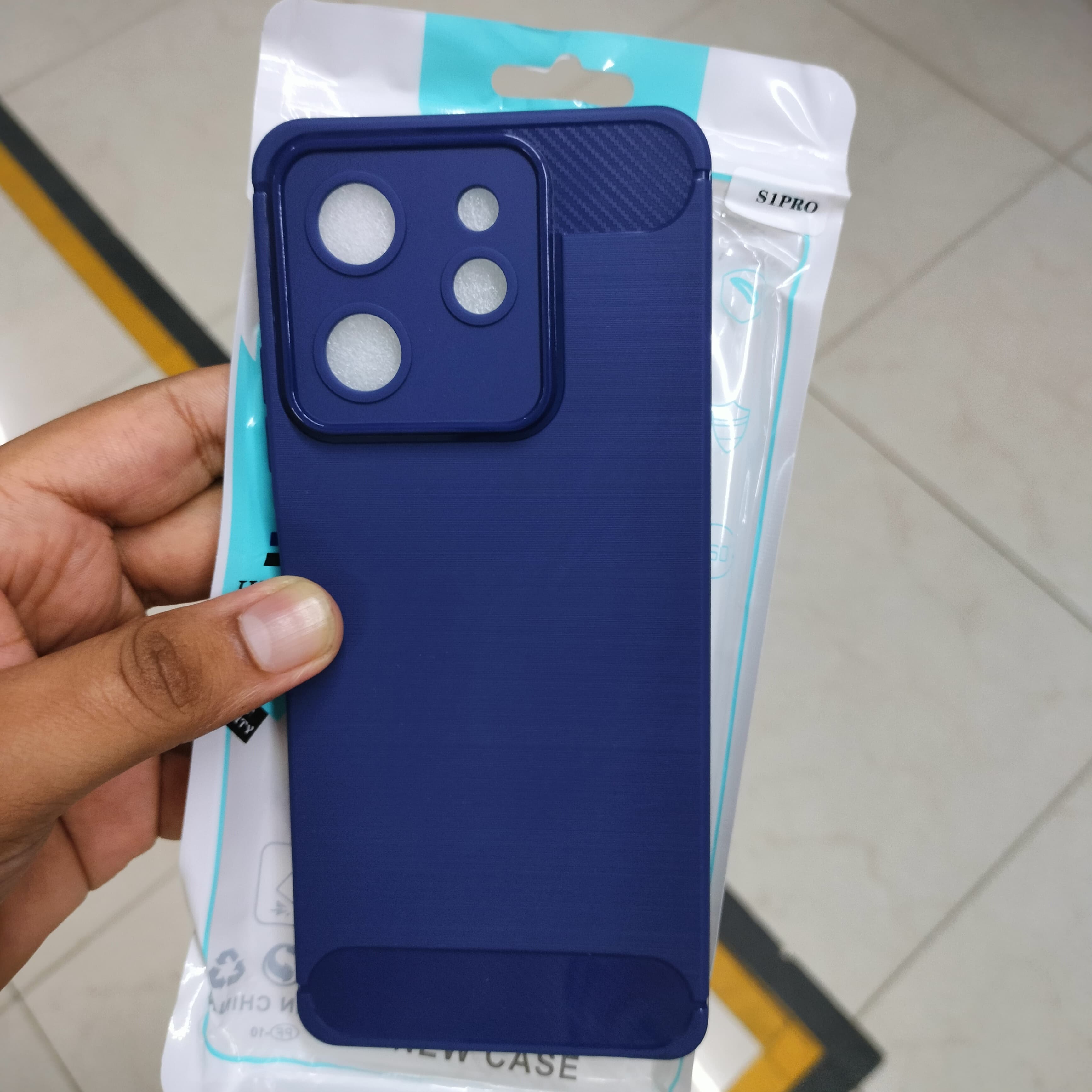 For Lava Benco S1 Pro Back Cover Soft Carbon Fiber Back Case. 