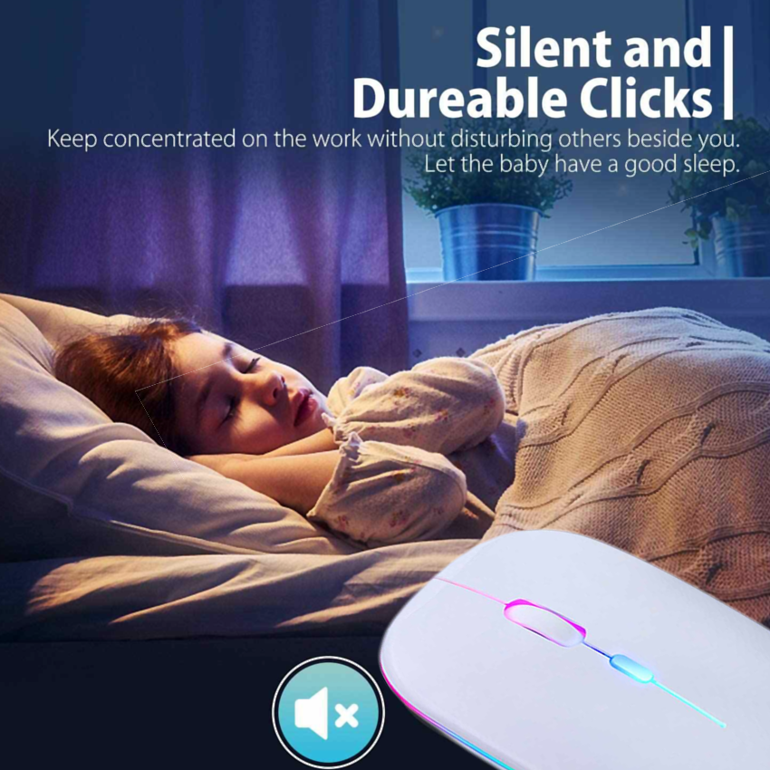 Wireless Mouse Rgb Rechargeable With Slim Design - Yindiao A2 - Customizable Dpi And Lighting For A Stylish Experience. 