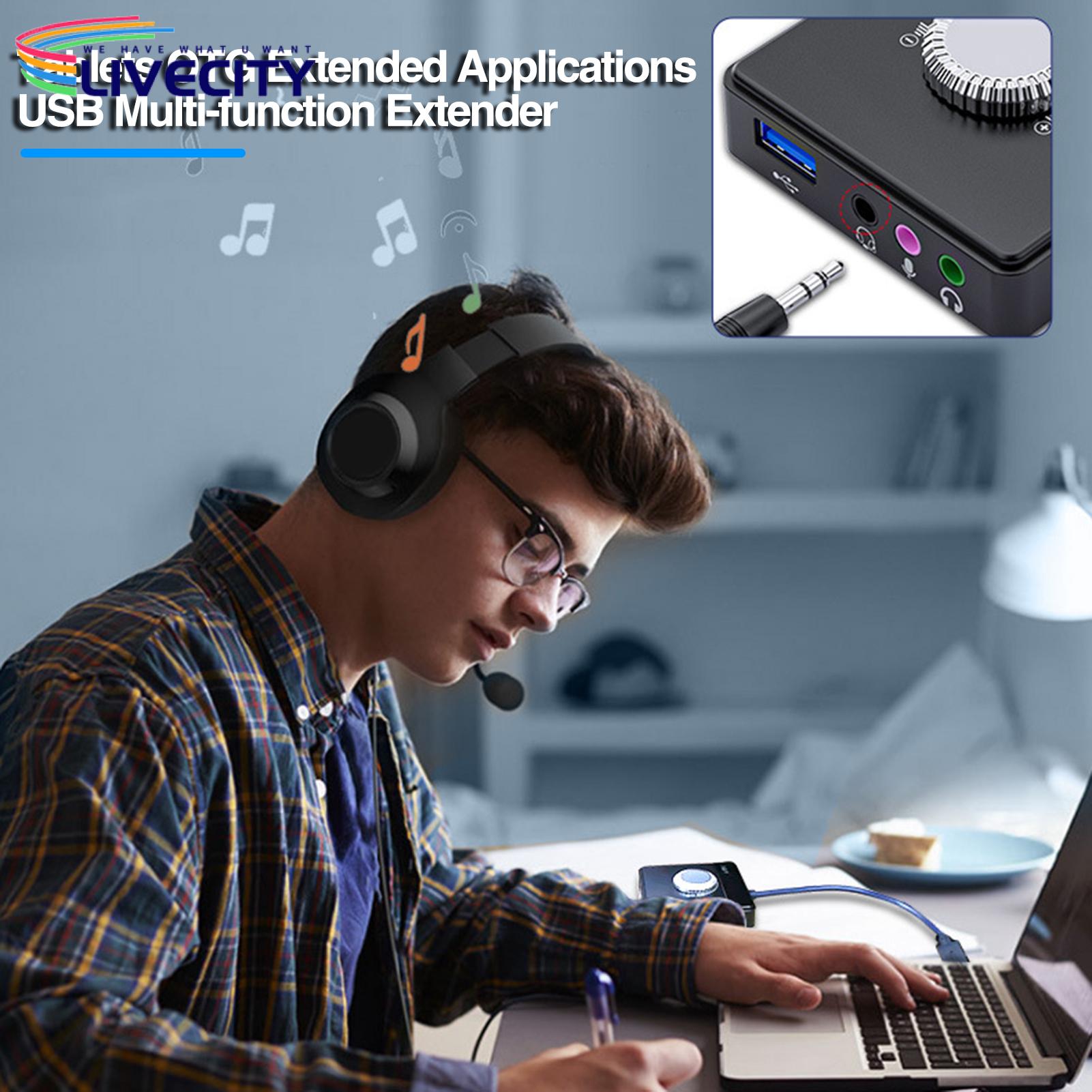 Microphone Using External Sound Card Enhance Audio Experience with Driver-free Usb External Sound Card Perfect for Tablets Computers Volume Adjustable Stereo Audio Adapter 3.5mm Jack. 