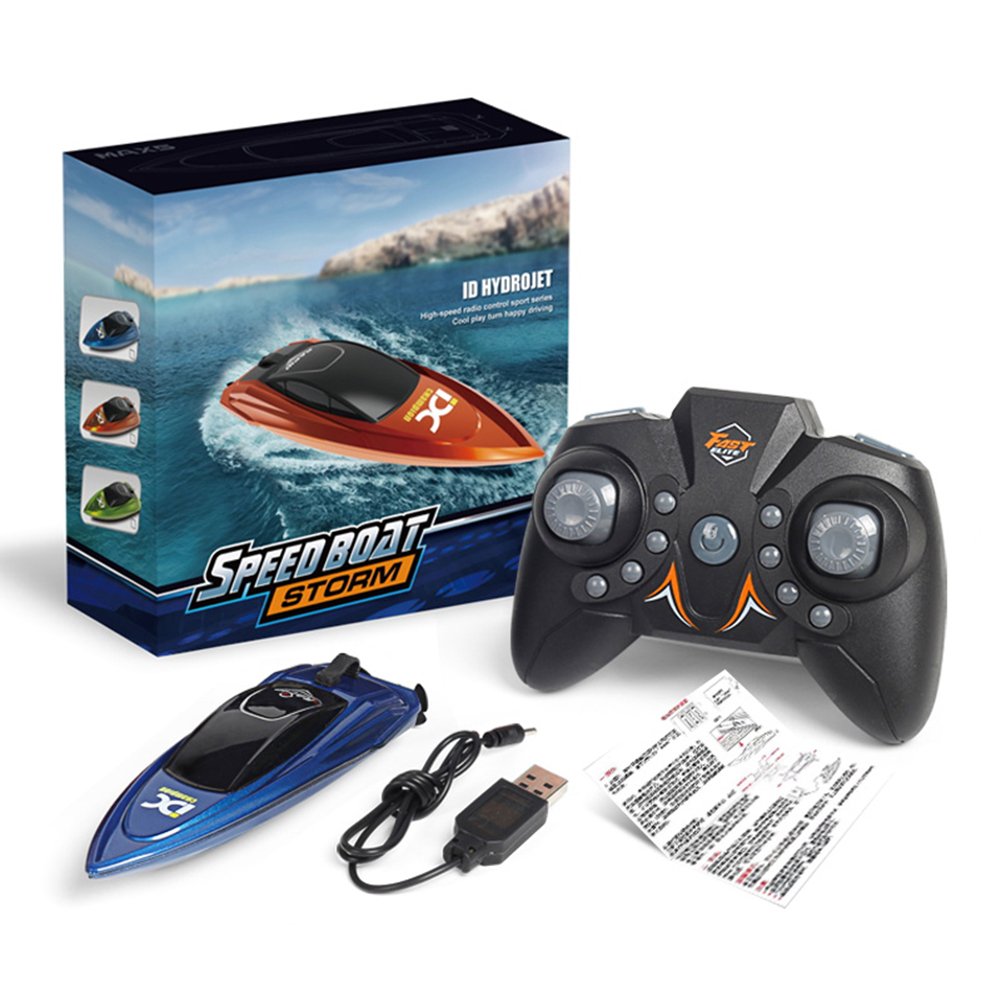 Mini Rc Boat 5km/h Radio Remote Controlled High Speed Ship With Led Light Palm-boat Summer Water Toy Pool Toys Models Gifts. 