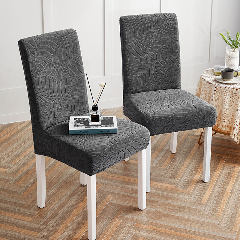 Jacquard Chair Cover for Dining Room Stretch Jacquard Dining Chair Cover Slipcover Elastic Spandex Kitchen Chair Cover. 