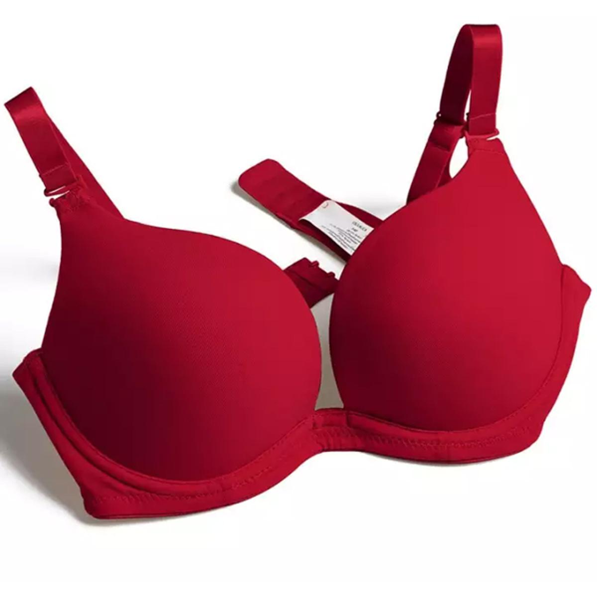Red Colour Soft Comfortable Foam Bra For Young Girls & Women