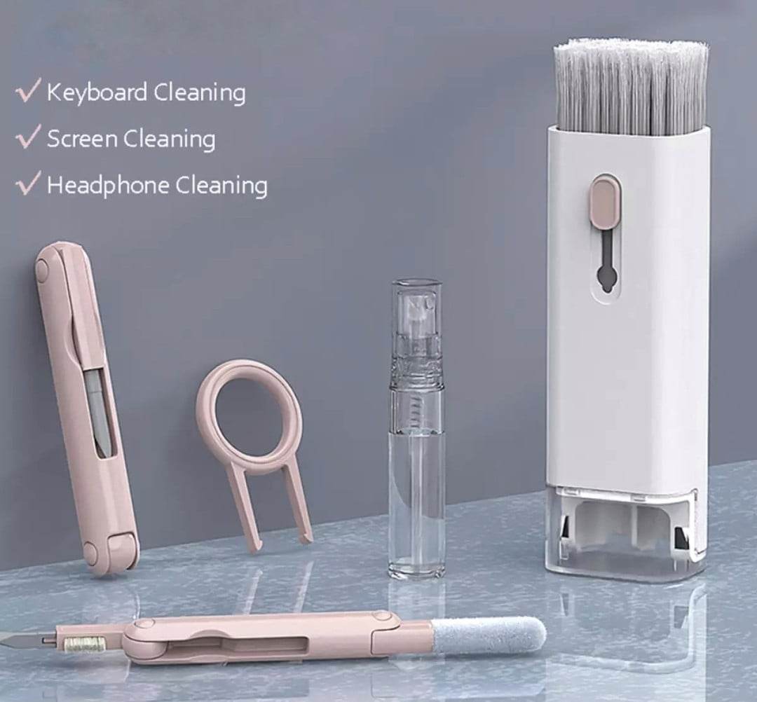 7-In-1 Computer Keyboard Cleaner Brush Kit Earphone Headset Cleaning Pen - Keep Electronics Clean With Comprehensive Cleaning Kit. 