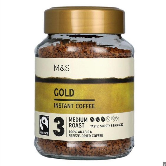 Marks & Spencer Gold Medium Roast Instant Coffee, 100% Arabica Freeze-Dried, Fairtrade, 200g (Germany)