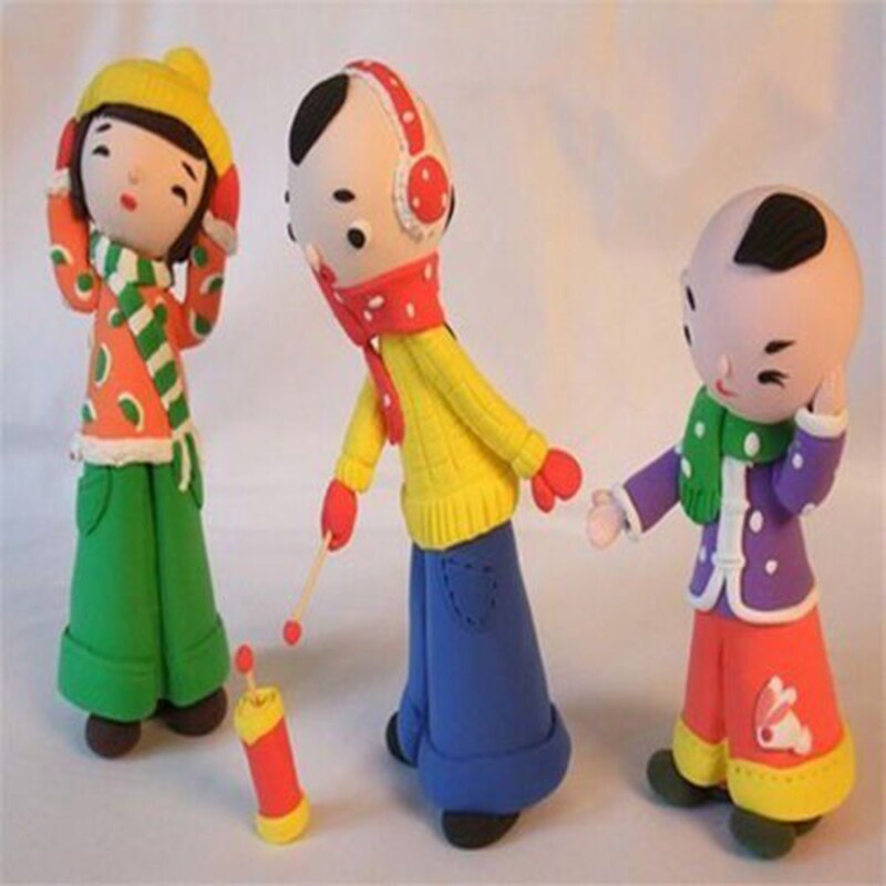 【happy one】32 Mixed Color Bake Polymer Set Soft Polymer Clay Modelling Moulding DIY Toys for Children Model Animals. 