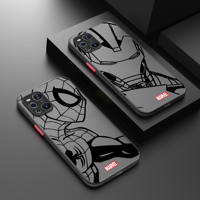 Marvel Spiderman Venom For OPPO Find X5 X3 Neo F21S F21 K10 Pro Lite TPU Shockproof Frosted Translucent Phone Case