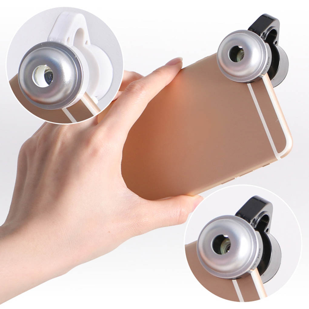30X Zoom LED Magnifier Clip-On Universal Cell Phone Microscope Micro Lens Phone Camera Magnifier. 