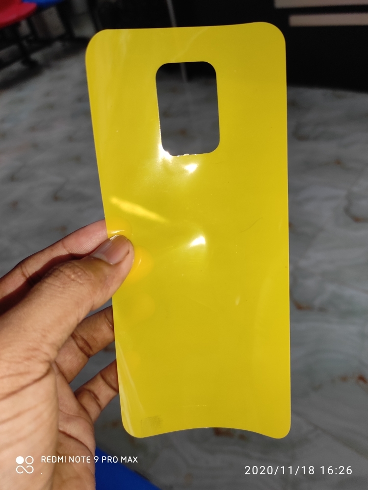 For Xiaomi Redmi Note 9 Pro / Note 9 Pro Max / Note 9s / Poco M2 PRO - Clear Back Poly Sticker. 