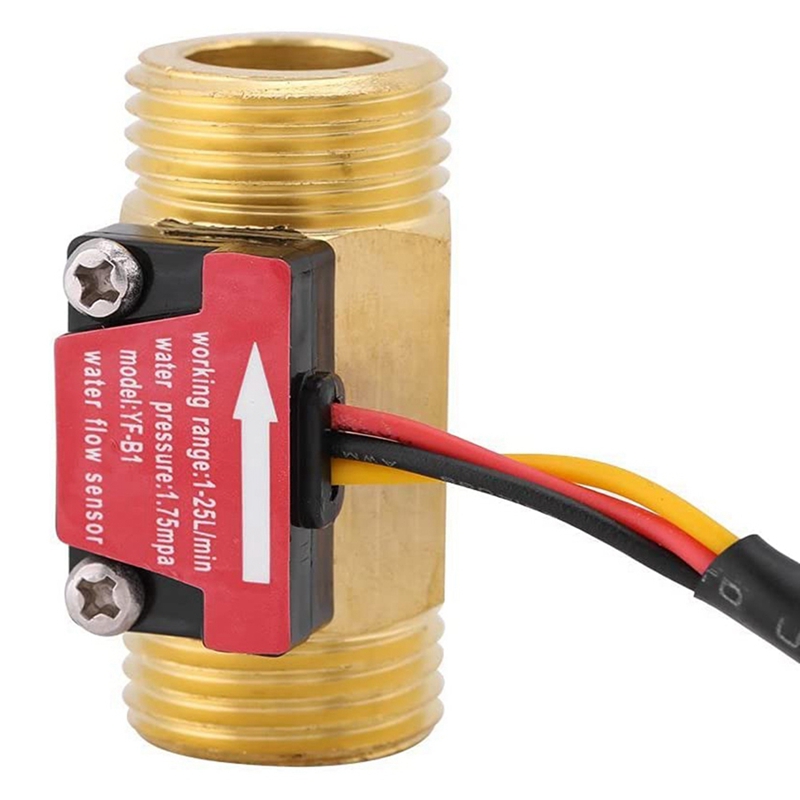 1 Piece of Yf-B1 Turbine Water Flow Sensor G1 / 2 Inch Brass In-Line. 