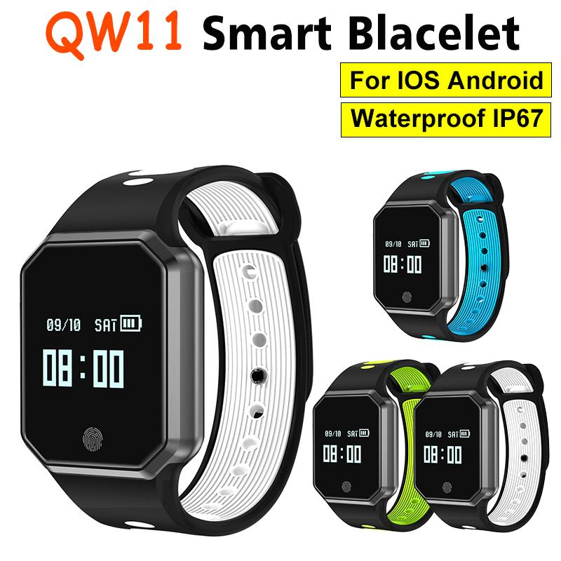 0.95 inch OLED Waterproof QW11 Smart Watch Compatible for Android 4.4 and IOS 8.0 or Above. 