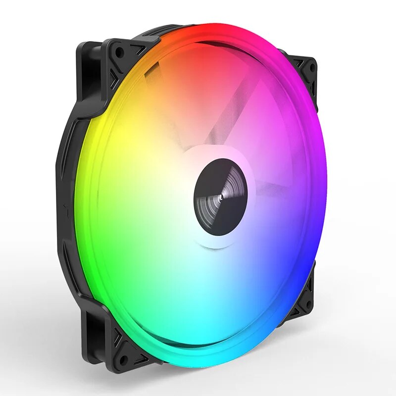 TEUCER FD200 200mm ARGB Computer Case Fan 5V 3PIN LED Cooling Fans Desktop PC Case Accessories. 