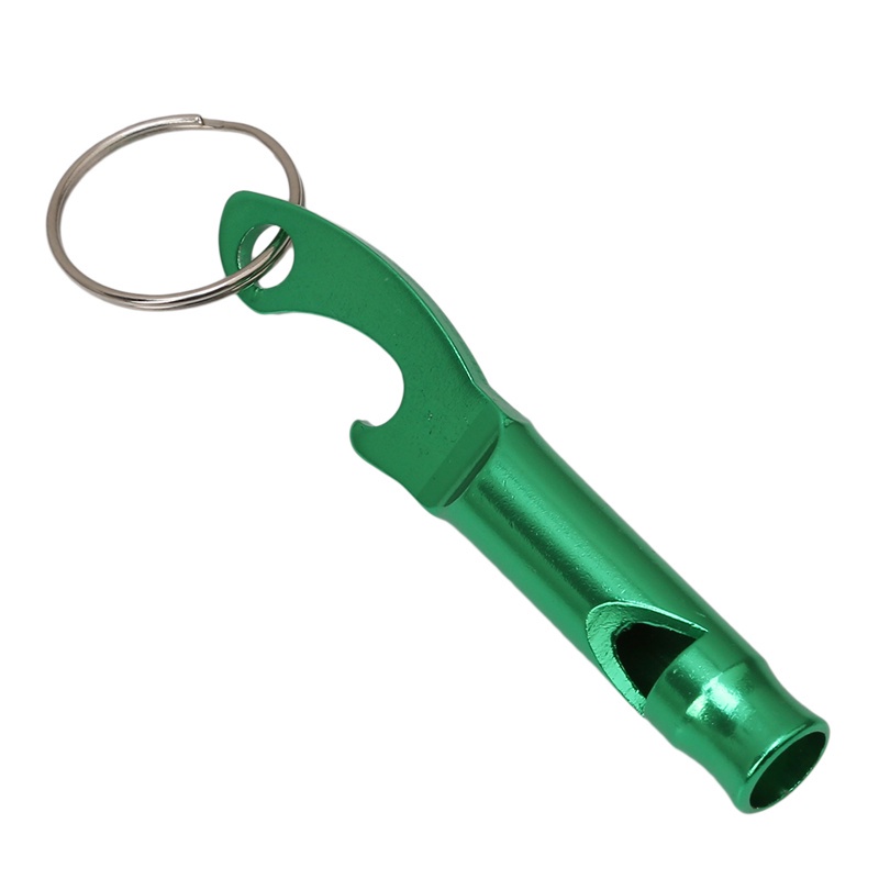 Aluminium Bottle Drinks Can Jar Opener Keyring Keychain Whistle Open Tool. 