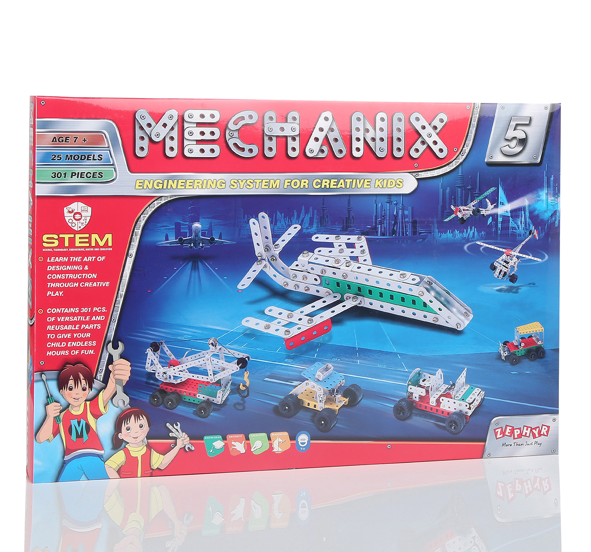 Zephyr Mechanix - 5 DIY Mechanical STEM Toy For Ages 10-99 Years. 
