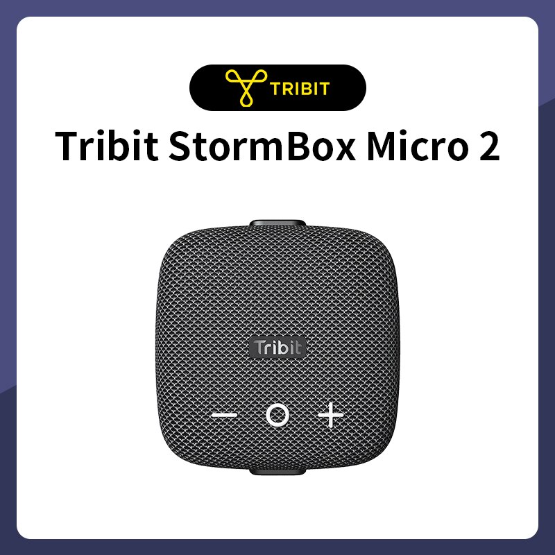 Tribit StormBox Micro 2 Portable Bluetooth Speaker 90dB Loud Sound Deep Bass IP67 Waterproof Camp Small Speaker Built-in Strap. 