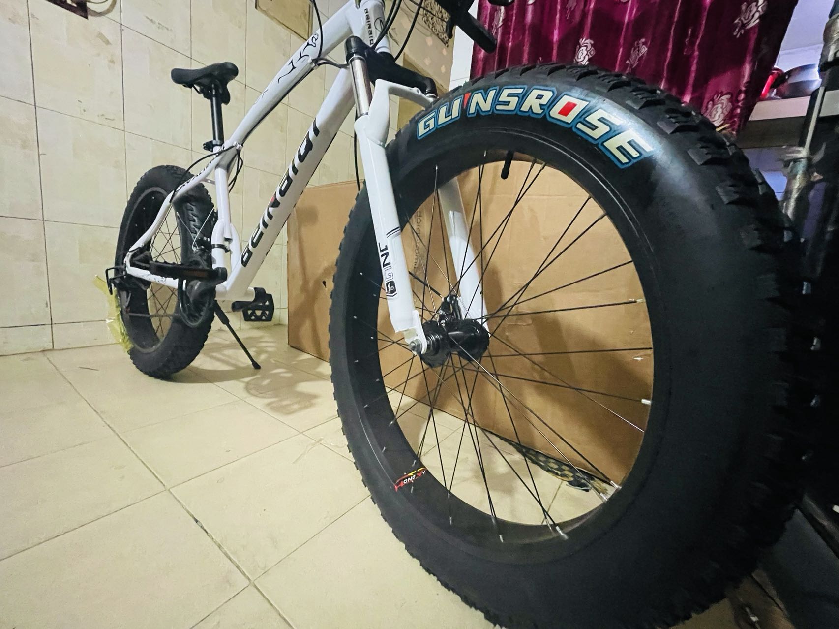 Fat Tire Bicycle- Spoke Rim (White 