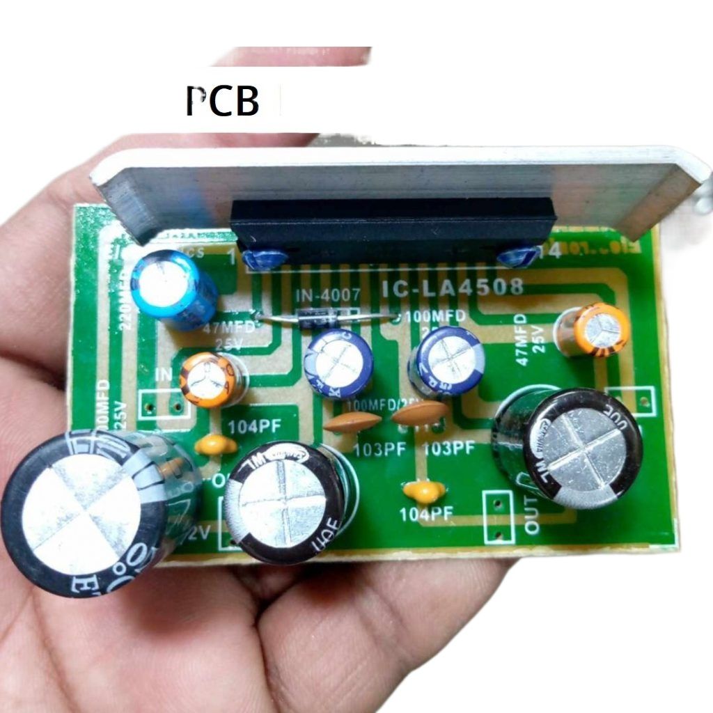 Small Board INDIAN PCB LA4508 Amplifier Circuit Board 8W Amplifier Circuit For 8W Speaker LA4508 Amplifier Board Mono Amplifiers Power 9-12V LA4508 Subwoofer Audio Amplifier Circuit