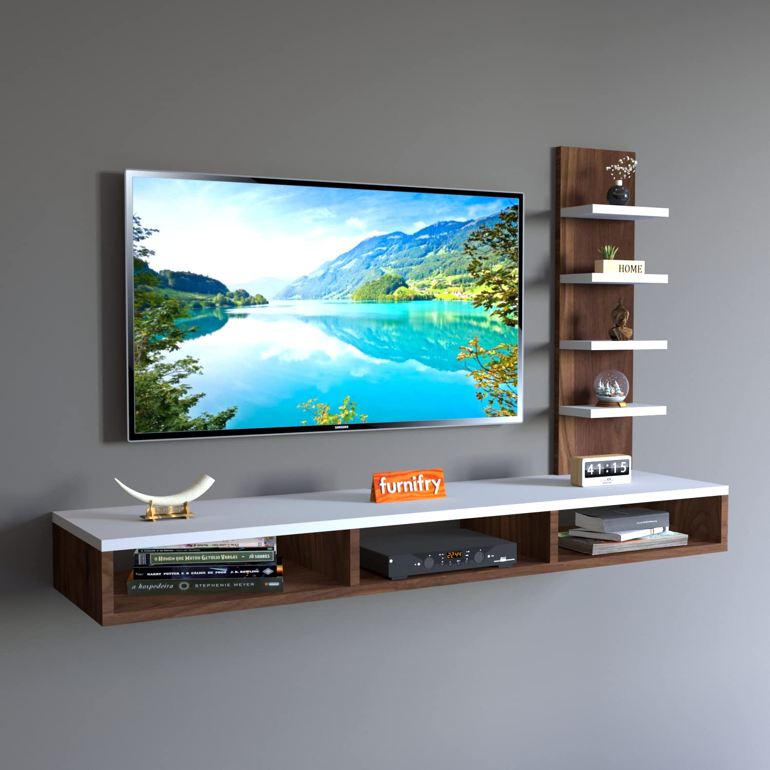 TRUCK FURNITURE AG SHELF TV BOARD BOXセット Wooden TV Entertainment Unit/Wall Set Top Box Shelf Stand/TV