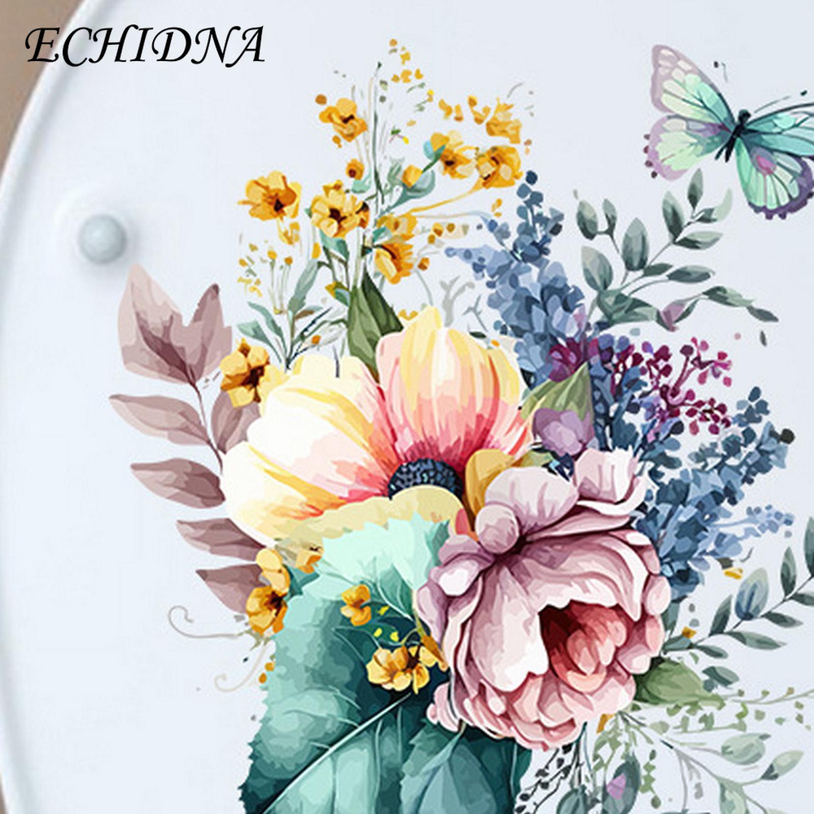 Bathroom Stickers Waterproof Butterfly Flower Wall Decal for Home Bathroom Vibrant Color Toilet Sticker. 