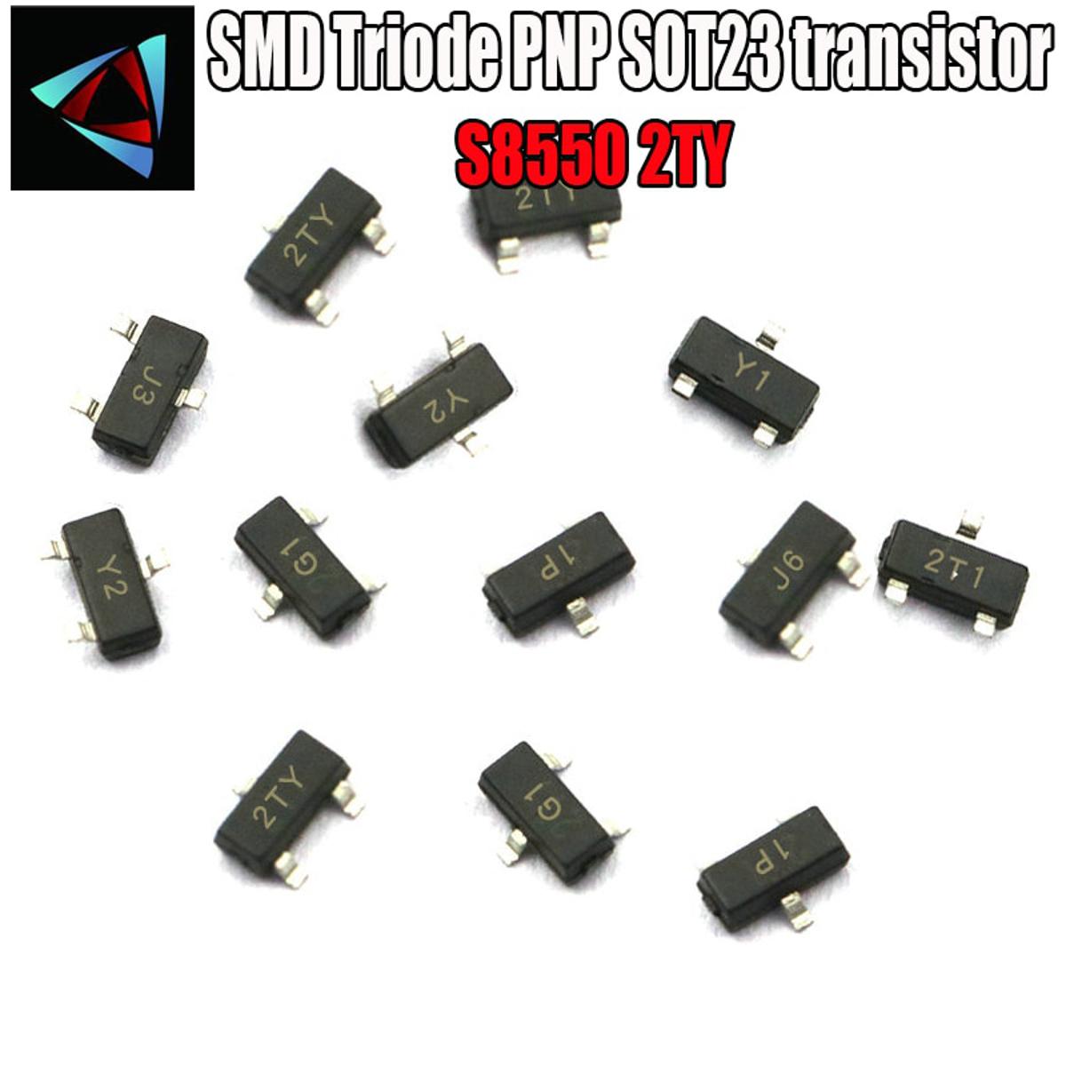 【Mary DAI Store】S8550 2TY SOT-23 PNP SMD CR NPN SMD SOT-23 Sur Mount SMD Triode PNP SOT23 transistor