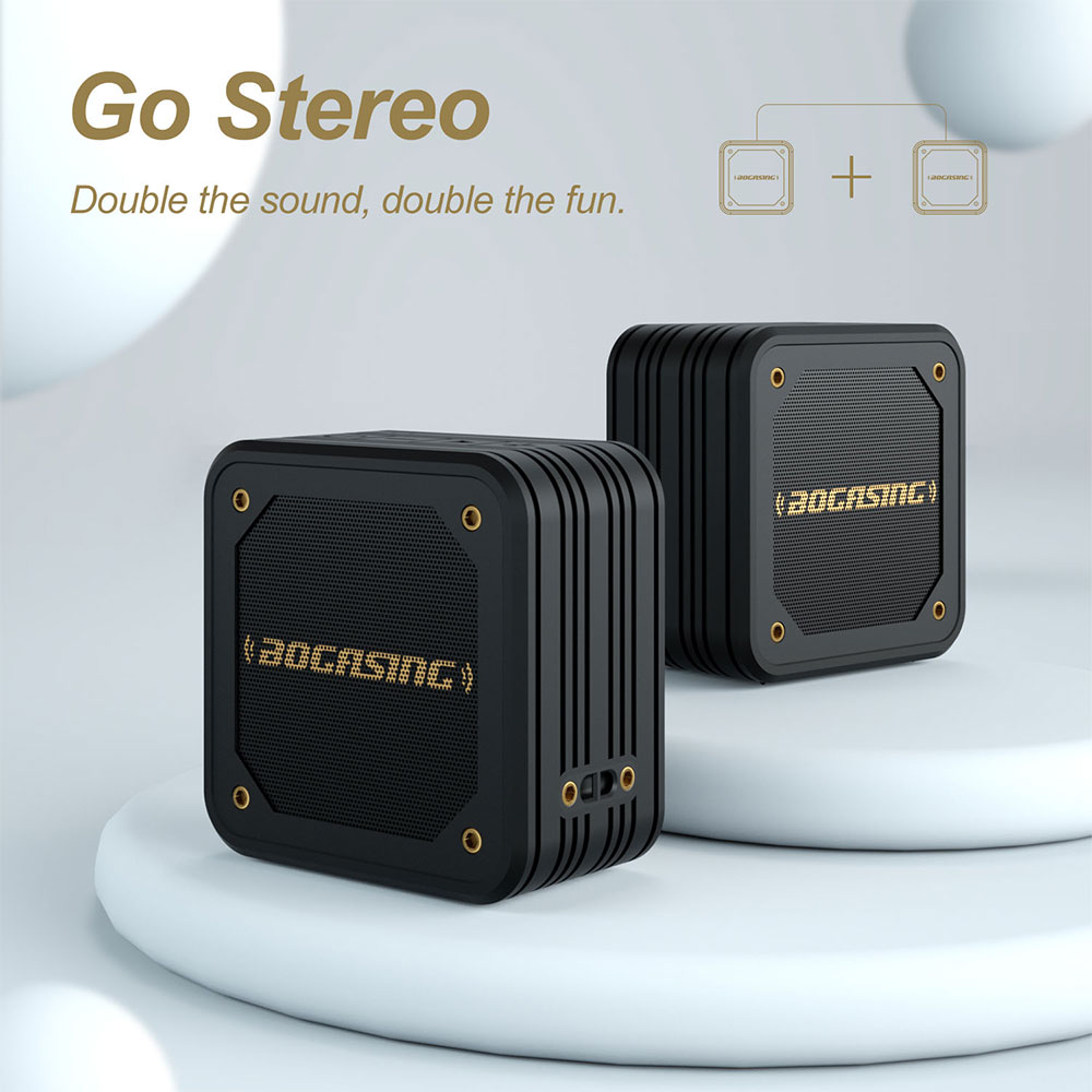 BOGASING M10 Bluetooth Speaker with TWS 15W Bluetooth 5.0 Wireless Speakers IPX7 Waterproof Camping Speaker Portable Speaker. 