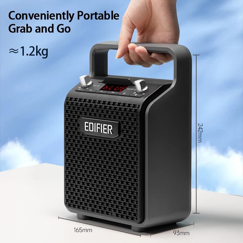 Edifier PP205 Outdoor Portable Bluetooth Speaker Line In USB TF Card Inputs 8 Hours Playback Support Wird Mic Karaoke Speaker. 