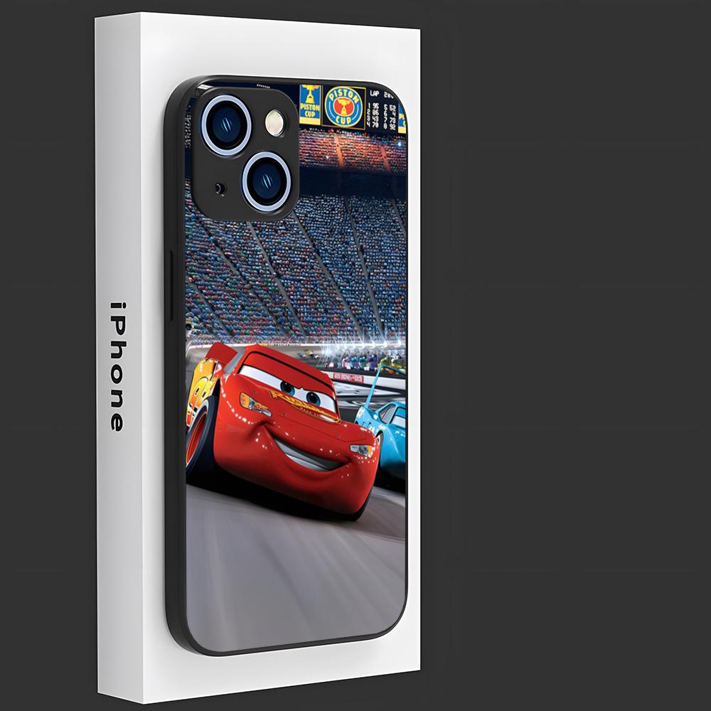 Disney Cars Lightning McQueen Phone Case for iphone 15 Pro Max 14 Mini 13 12 11 X Xr Xs 15 8 Plus Luxury Soft Back Cover. 