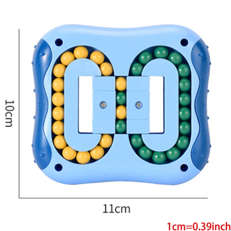 【happy one】Rotating Magic Beans Cube Tip Toys Creative Stress Relief Spin Bead Puzzles Early Intelligence Game. 