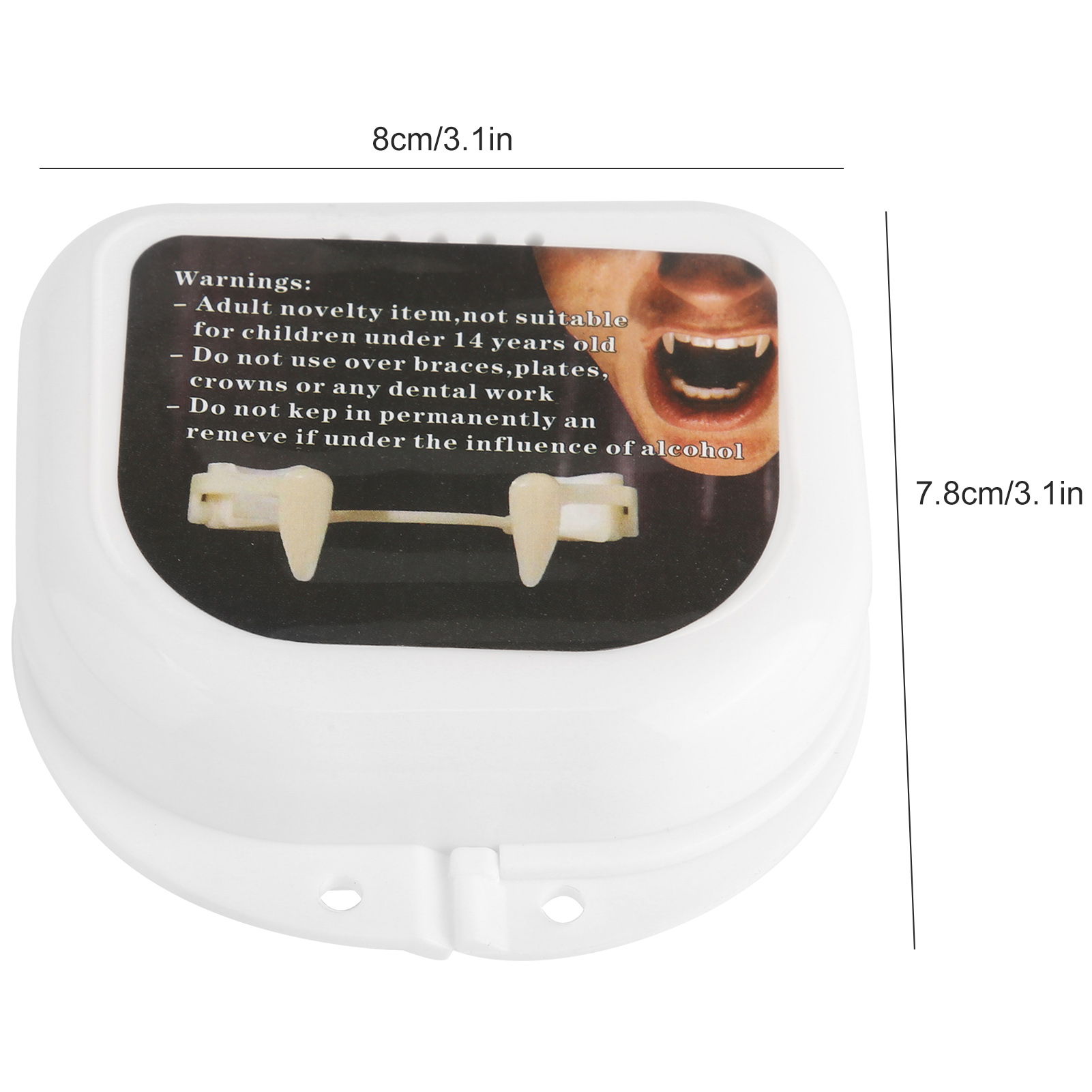 Retractable Teeth False Vampire Fangs for Halloween Costume Cosplay Party Decorations. 