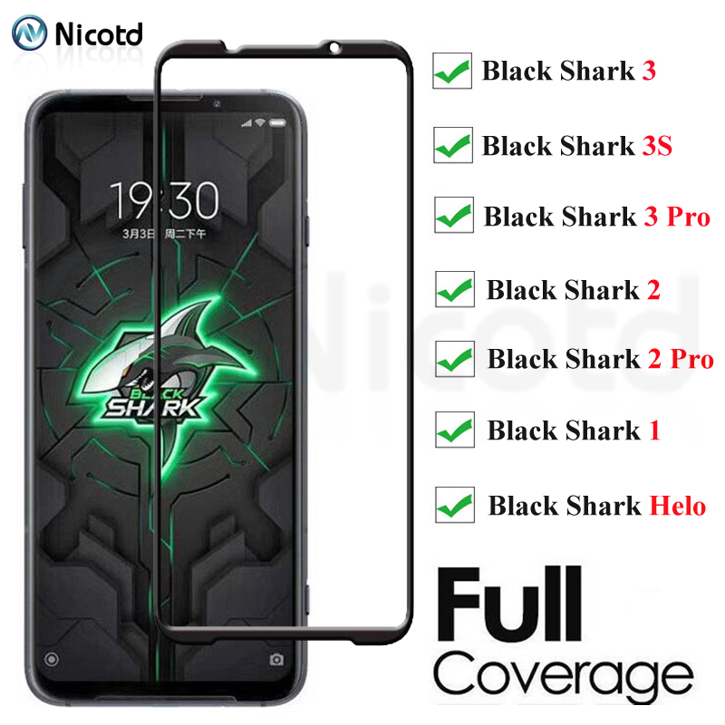 9H Full Glue Tempered Glass For Xiaomi Black Shark Full