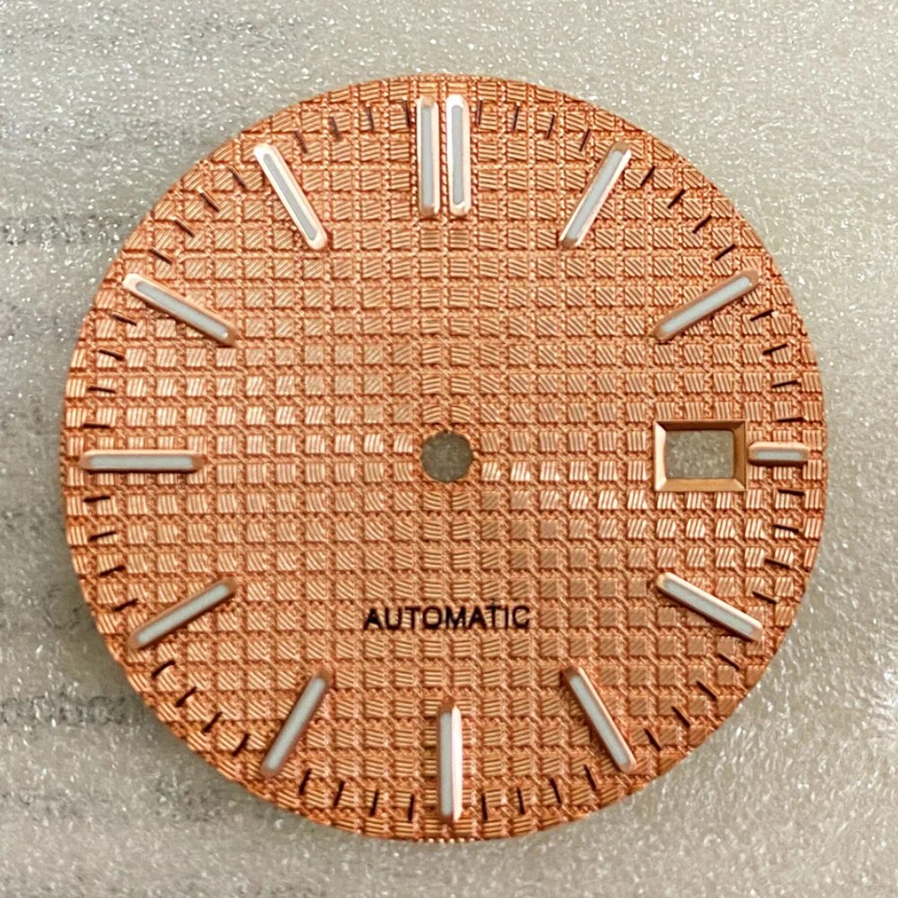 31.8mm Dial, Suitable for NH35/NH36 Mechanical Movement,Green Luminous Scale, Modified Parts of Oak Mechanical Watch. 