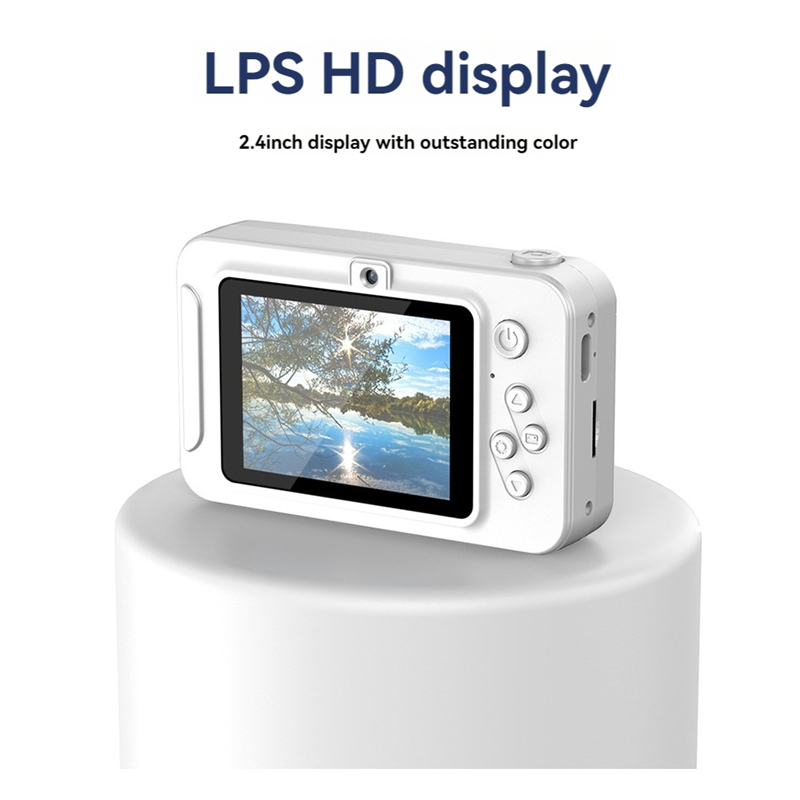 4K Digital Camera High-Definition Photography CCD Travel Selfie Entry-Level Small Students Campus Selfie Camera Silvery. 