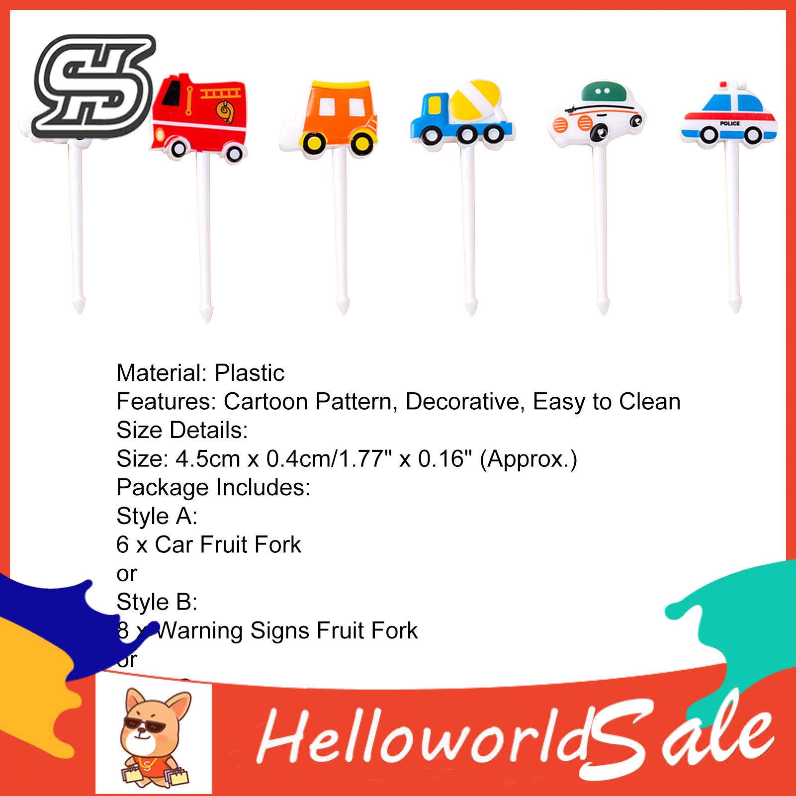 HelloWorld Fruit Fork Burr-free Creative Bento Decoration Stick. 