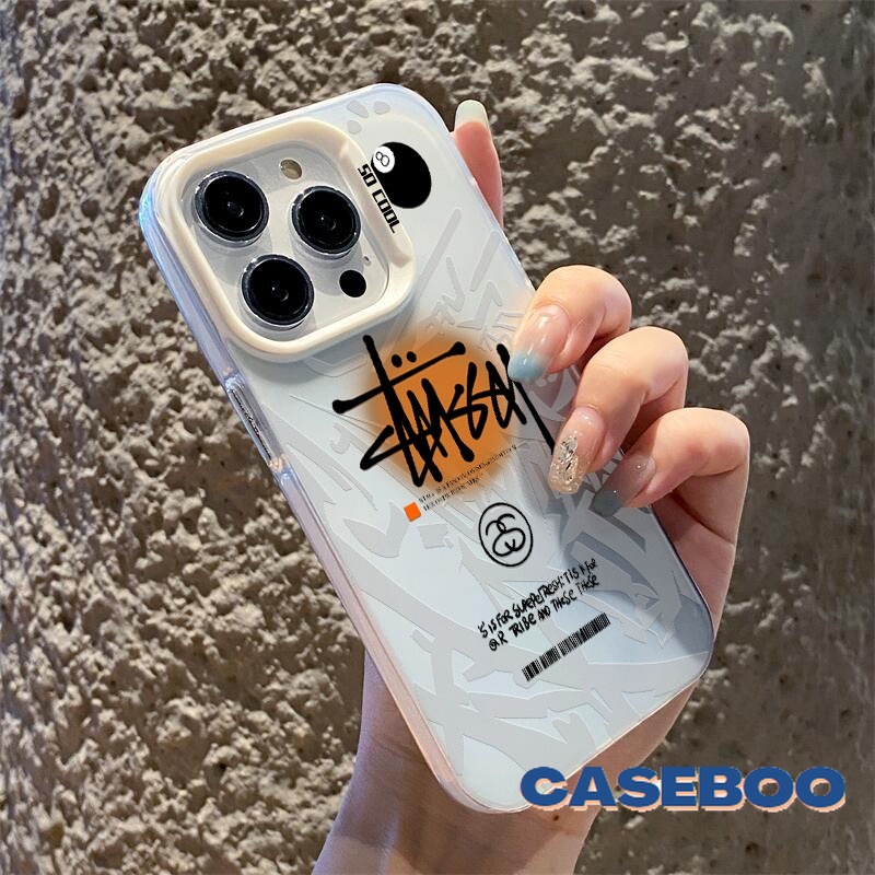 Fashion Trendy Brands Cool Stussy Case for Realme C3 C33 C51 11 C53 C17 C67 C55 C25 C35 C31 C15 C11 5i C30 5s C21Y C21 C20 C25Y 7i Note 50 Narzo 50 C20A Plating Metal Lens Cover. 
