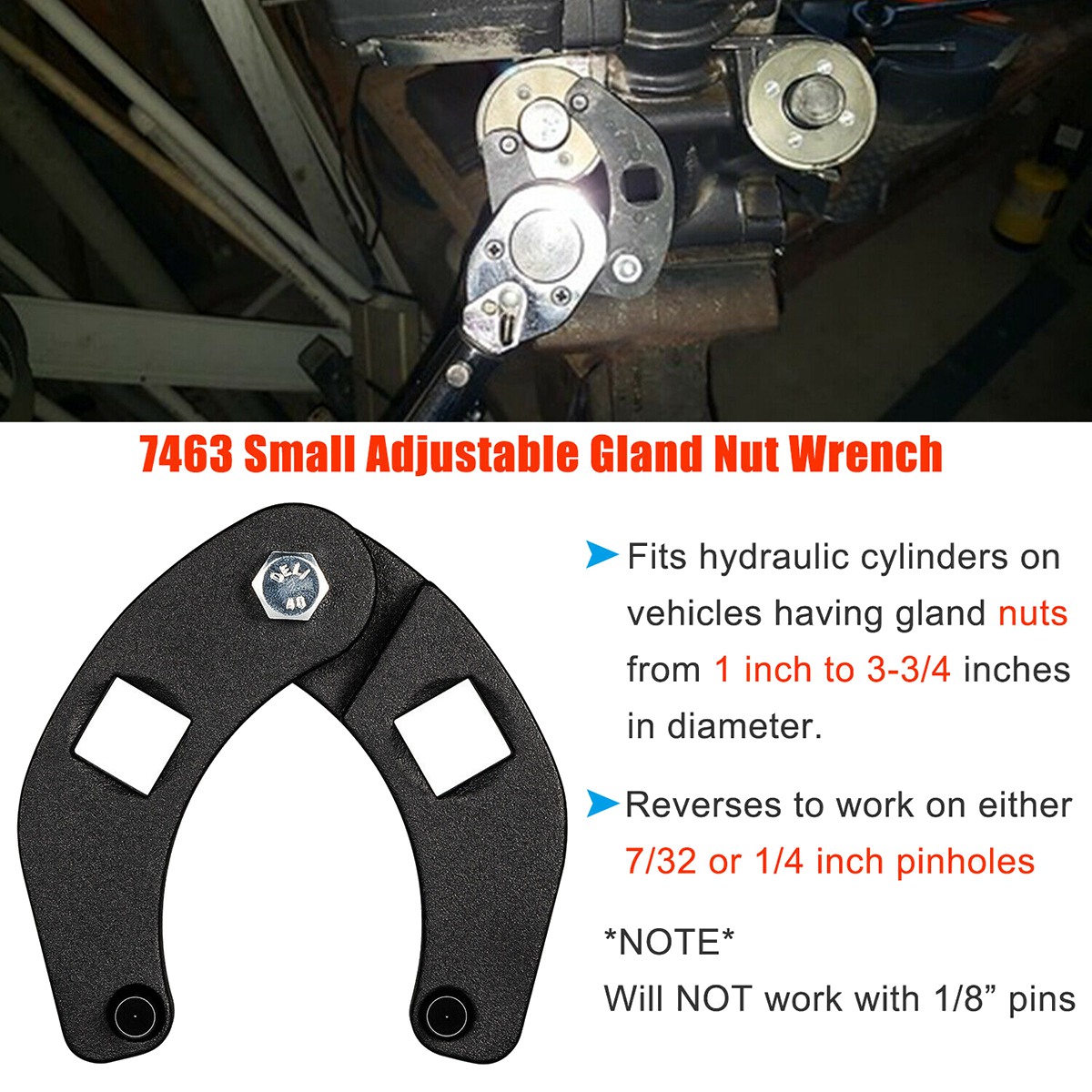 Adjustable Gland Nut Wrench 1266 +7463 Spanner Tool Set. 