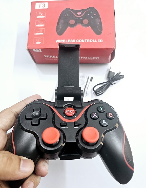 T3 Bluetooth Wireless Game Controller With Holder. 