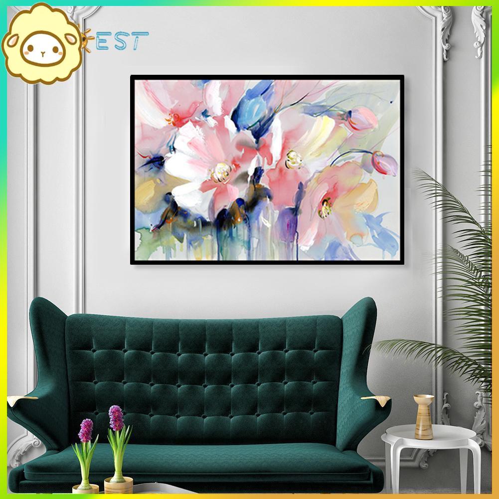 50x40cm Oil Painting By Numbers Flower Cluster Canvas Drawing Set No Frame