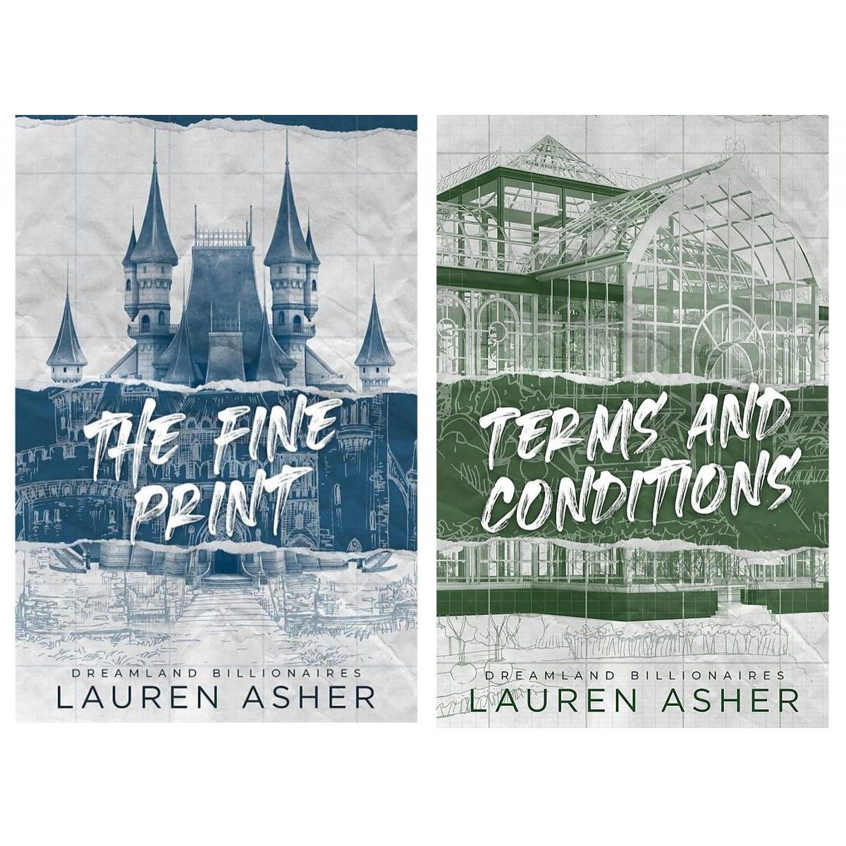 Terms and Conditions, The Fine Print 2 Books Set By Lauren Asher (White Paper)