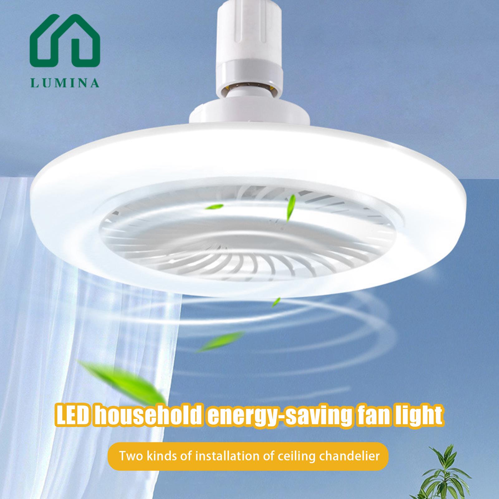 Lumina Ceiling Fan Light Energy-saving Bladeless Ceiling Fan with Led Light Remote Control Quiet Operation 3 Speed Settings Perfect for Homes Fan Light. 
