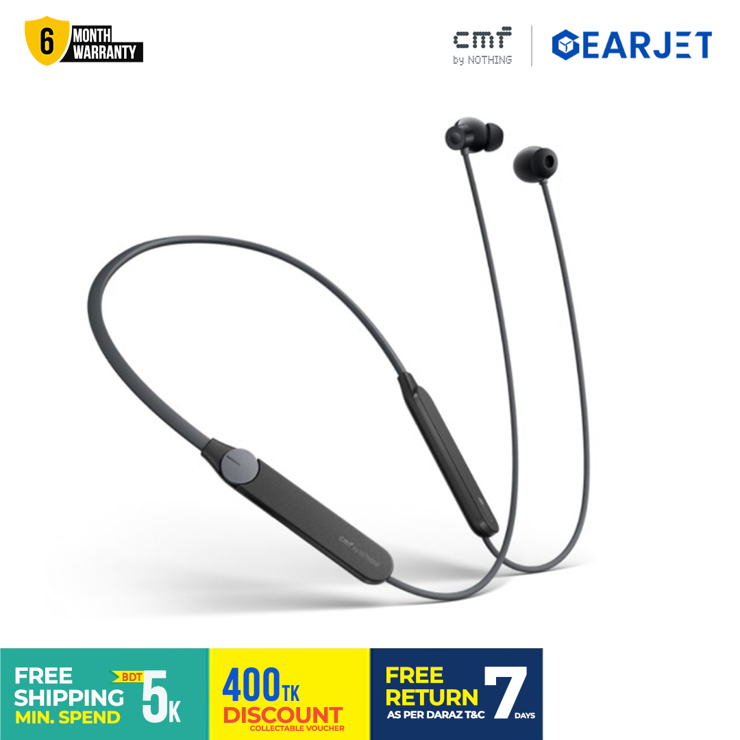 CMF by Nothing Neckband Pro Wireless Neckband Earphone with Active Noise Cancellation IP55 Water Resistant BT 5.3 Ultra Bass Bluetooth Earphones. 
