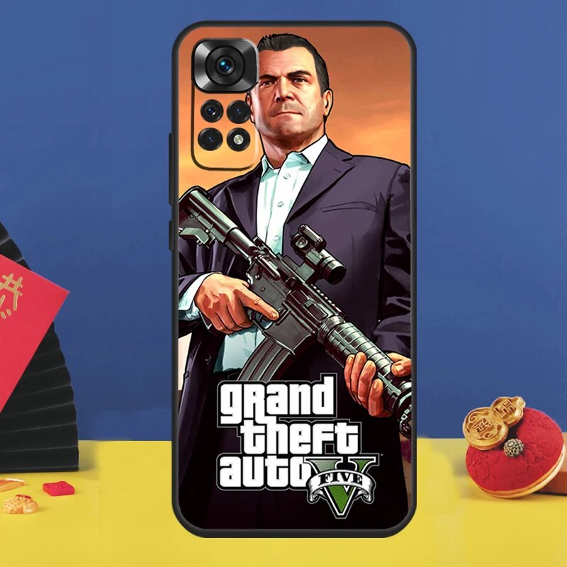 Gta 5 Grand Theft Auto Case For Xiaomi Redmi Note 11 10 12 8 9 Pro 8T 9S 10S 11S Redmi 10 10A 10C 9 12C 9C Cover. 