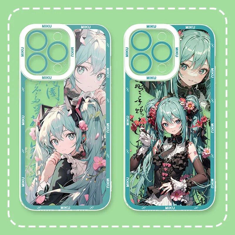Kawaii H-Hatsune Miku Phone Case for Samsung Galaxy S24 Ultra S23 S22 S21 Plus S20 FE S10 Note 20 10 Pro A14 A34 A54 Soft Cover. 
