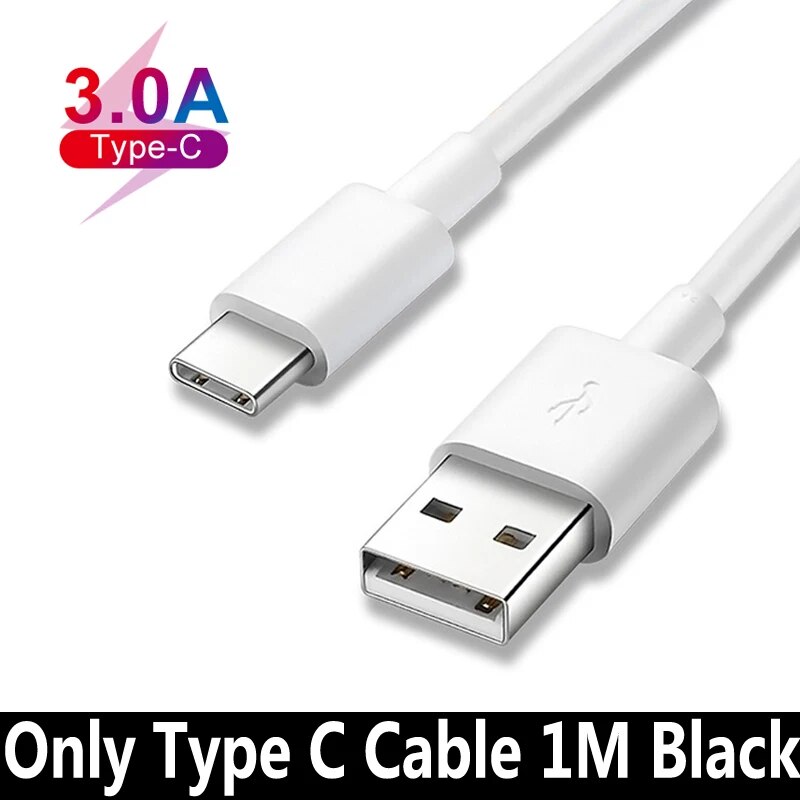 Car Charger USB 3.1 Type C Fast Charging Data Cable For Samsung A90 A80 A70 A60 A50 A40 A30 S8 S9 S10 Plus Car Charger Cable. 