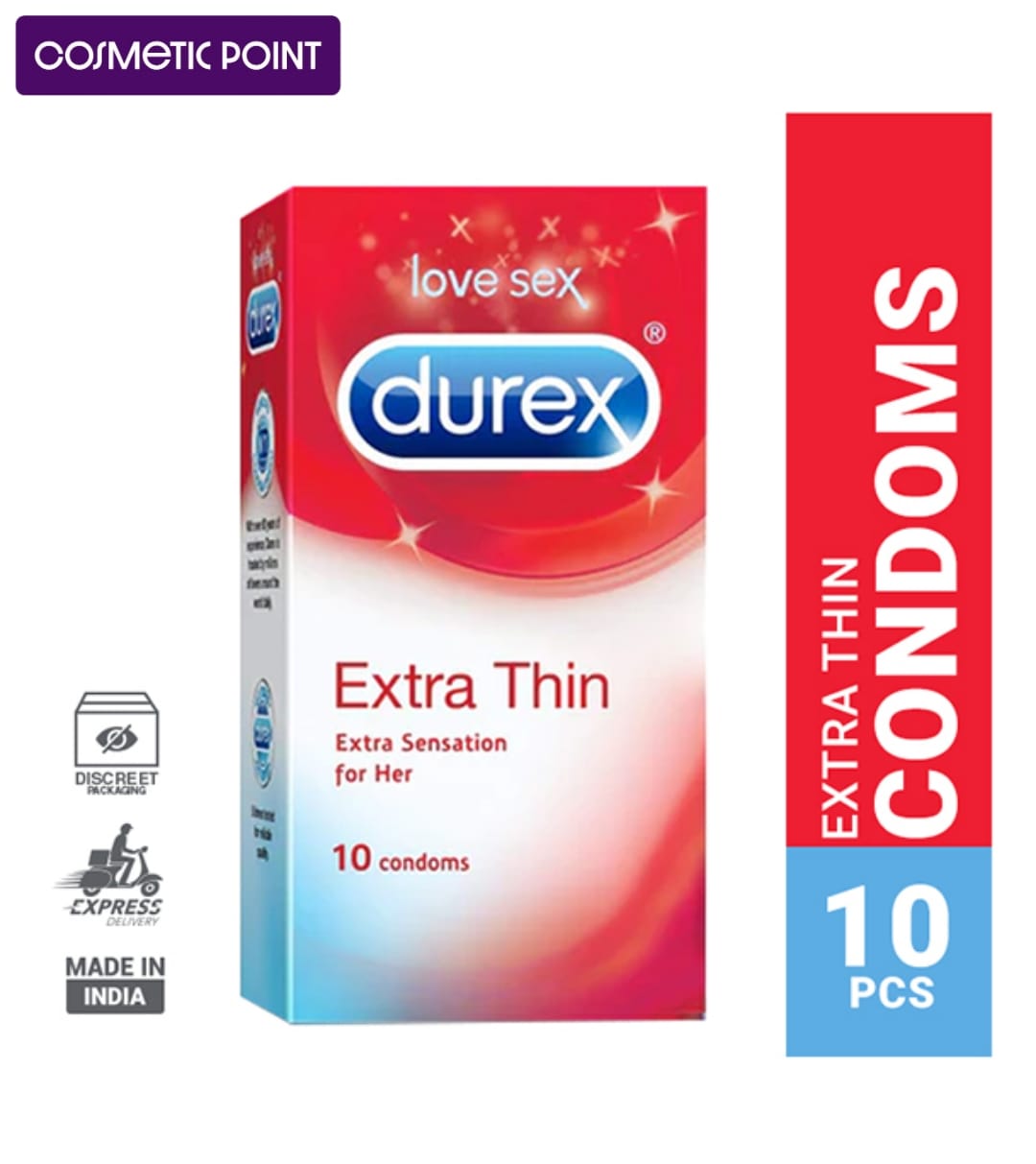 Durex Extra Thin Condom - 10Pcs Pack(Made In India)