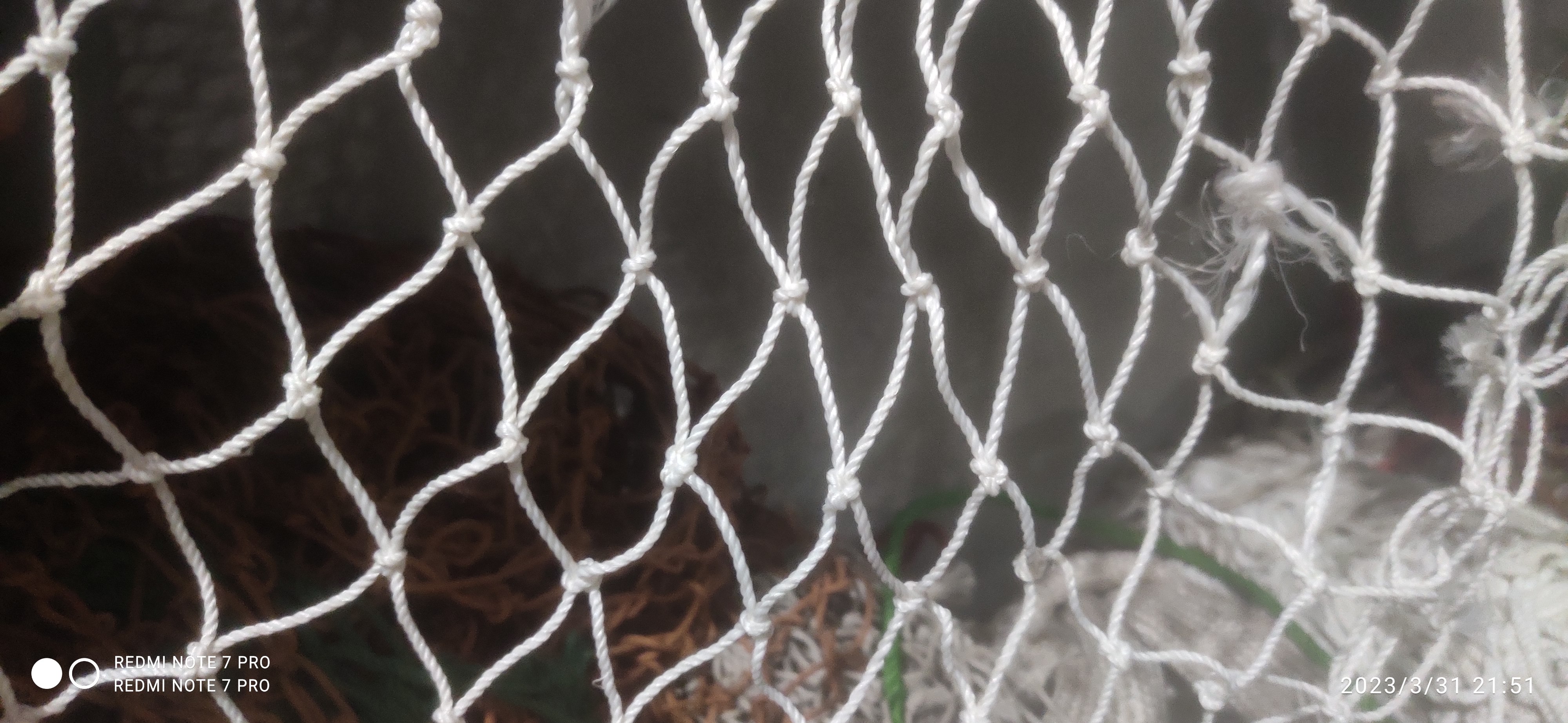 Safety net for construction project. 
