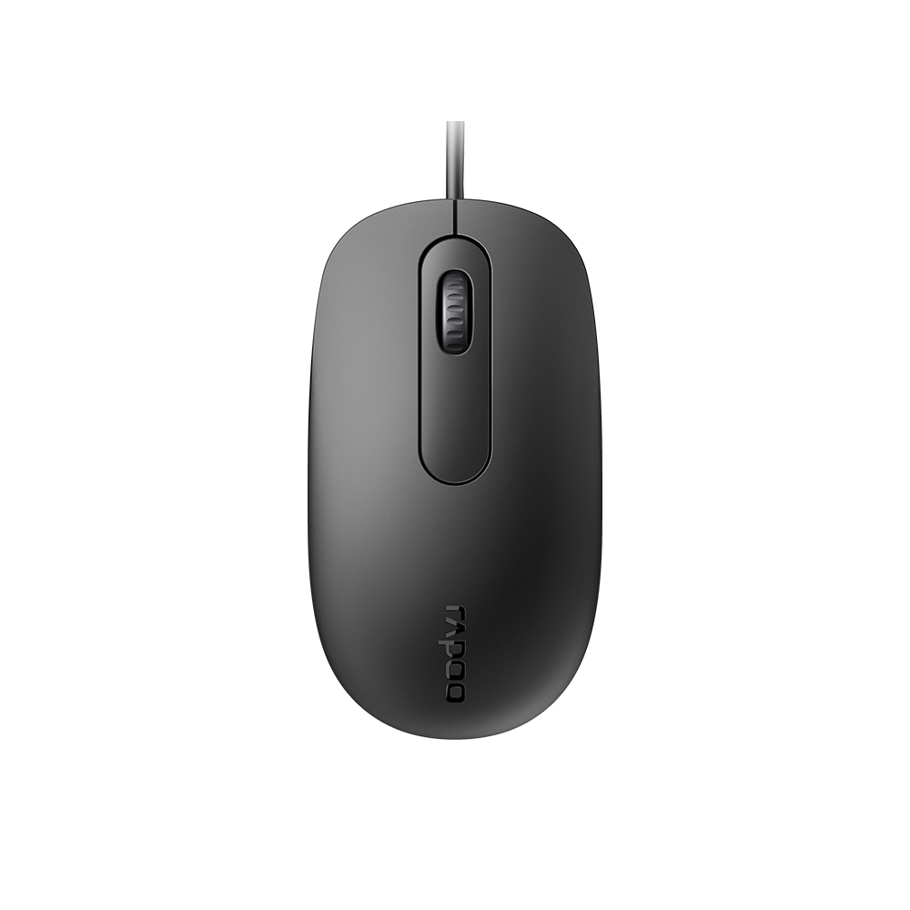 Rapoo N200 Wired Optical Mouse 1000 DPI Ambidextrous design. 