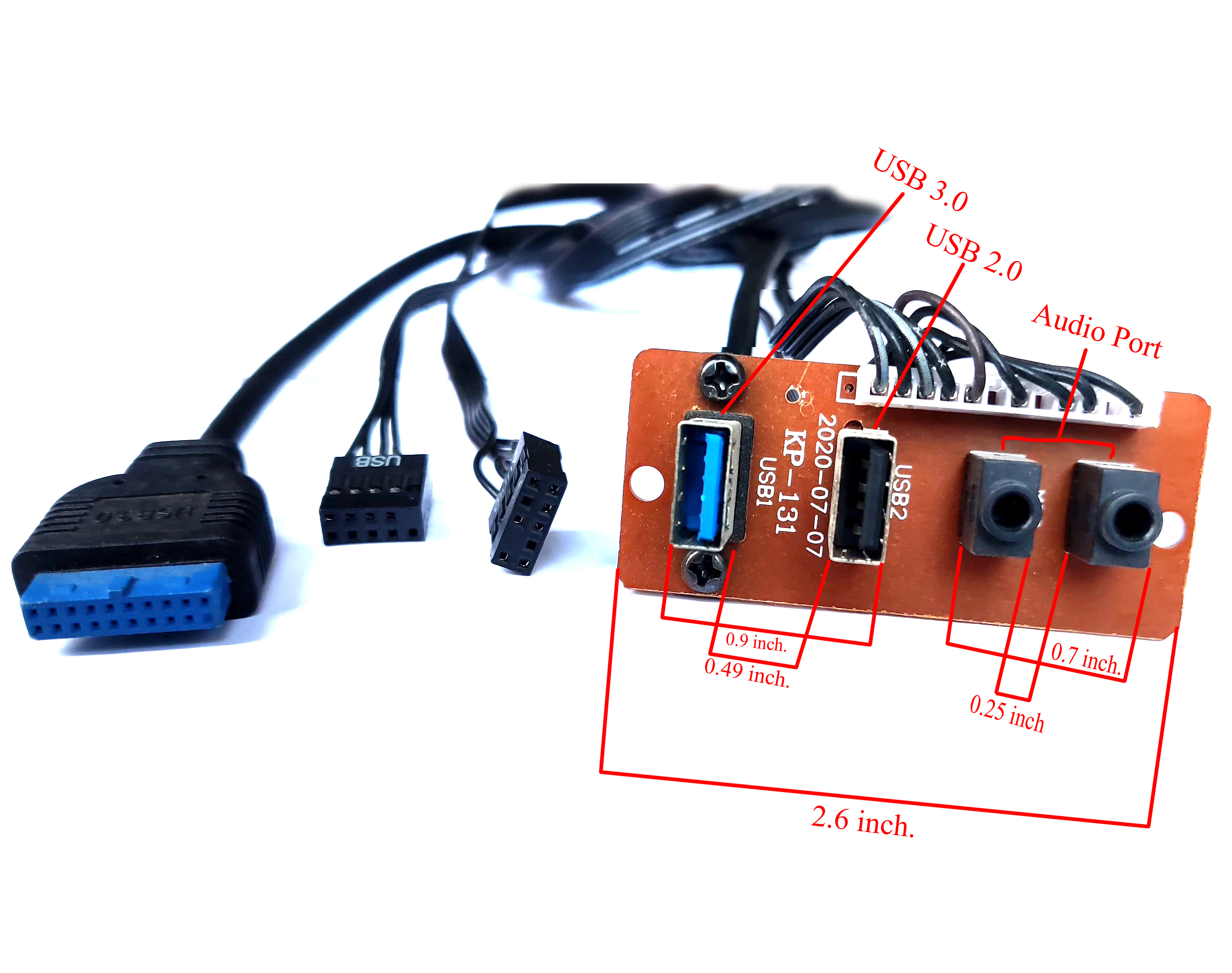 USB 2.0+ 3.0 port chassis PC computer case audio front panel replace cable