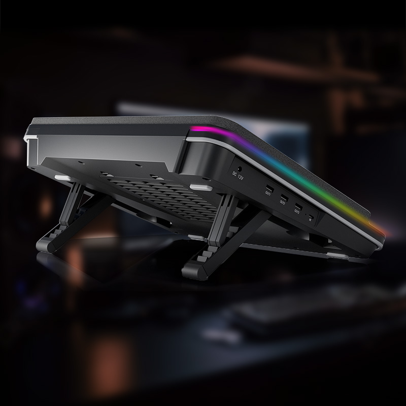 IETS GT600 Gaming Laptop Cooling Stand, for 14, 16, 18 to 19 Notebooks, 5.5-inch Turbofan, 7-level Adjustable Heights. 