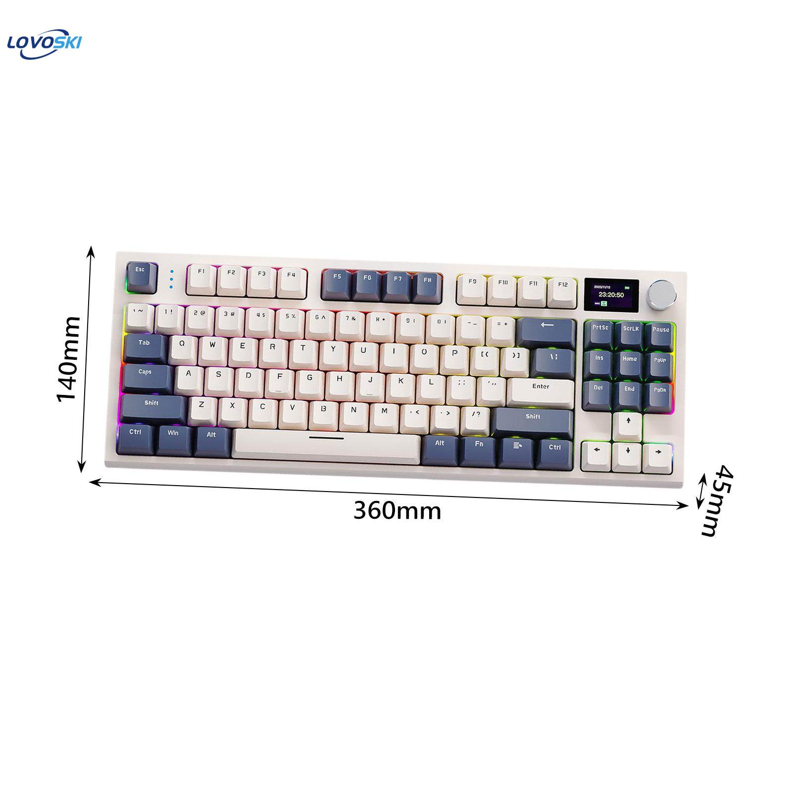 87 Keys Gaming Keyboard Hot Swappable Multipurpose Ergonomic RGB Lighting. 