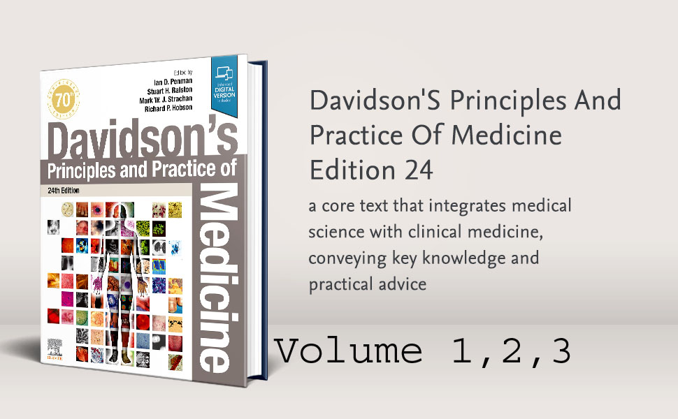 Davidson's Principles and Practice of Medicine - 24th Edition (Vol-1, 2, 3 -3 books) (Color)
