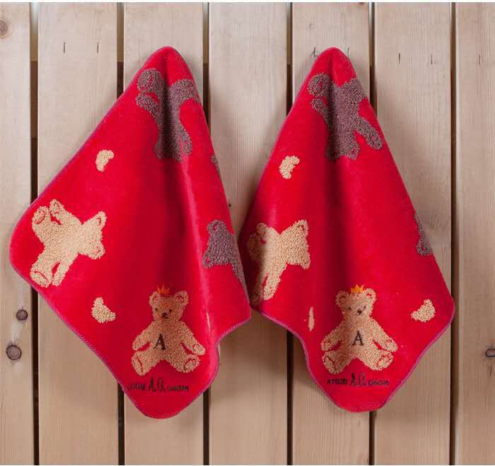 Factory direct gold towel cotton genuine lift forging cut velvet children's square towel baby wash face wipe sweat comfortable wholesale